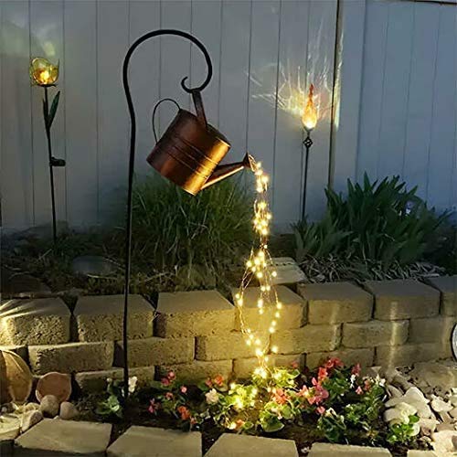 Star Shower Watering Can with Lights - LED Lamp Watering Can Decor...