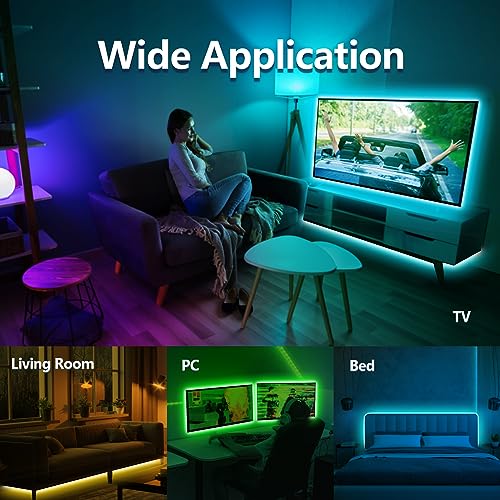 KEXU LED Lights for TV 9.84ft USB Led Strip Lights for 22-65 in TV...