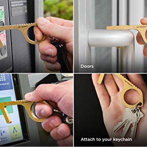 KeySmart CleanKey - Brass Hand Tool 1-pack
