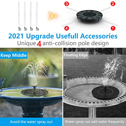 Solar Fountain Pump for Bird Bath-KFF Small Solar Powered Fountain...
