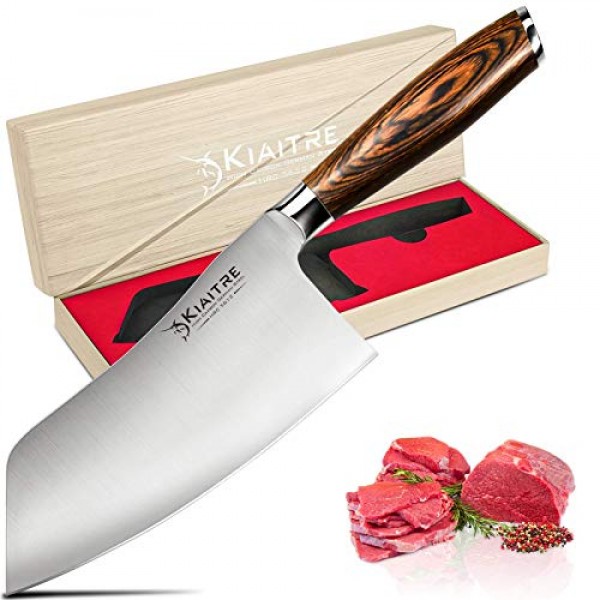 7 inch Meat Cleaver High Carbon German Stainless Steel Vegetable