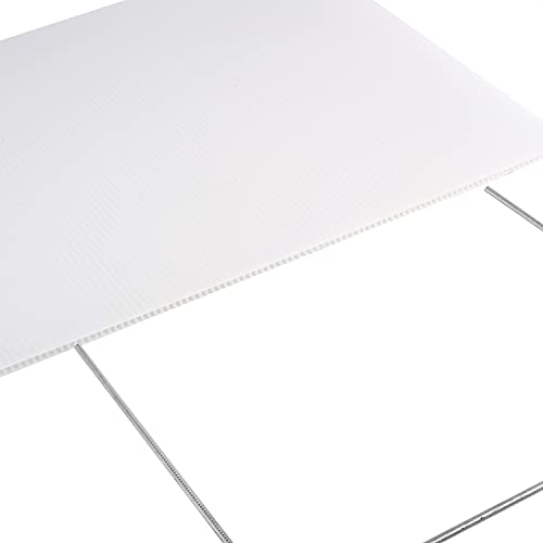 Kichwit 3 Pack Blank Yard Signs with Stakes, 15.8 x 11.8 Inches, W...