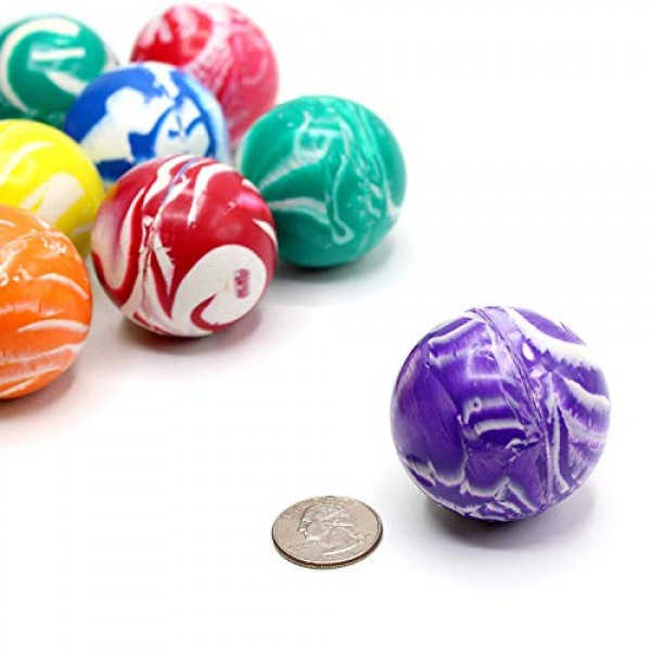 Kicko 2 Inch Marble Balls - 12 Pieces of Assorted 2 Tone Colors - ...