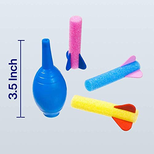 Kicko Foam Rocket Launchers Set with Hand Pump - 24 Pack of 3.5 In...