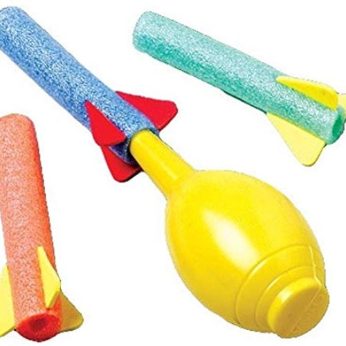 Kicko Foam Rocket Launchers Set with Hand Pump - 24 Pack of 3.5 In...
