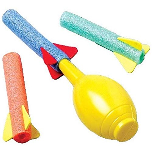 Kicko Foam Rocket Launchers Set with Hand Pump - 24 Pack of 3.5 In...