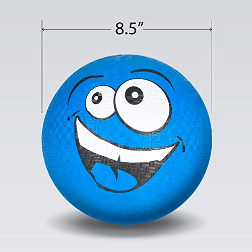 Kicko Silly Face Ball - Pack of 3 8.5 Inch Colored Playground Ball...