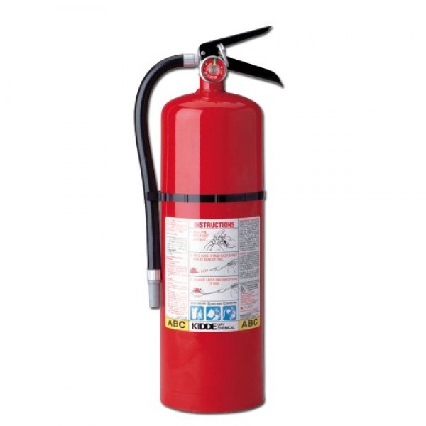 Kidde 466204 Pro 10 MP Fire Extinguisher, UL Rated 4-A, 60-B:C, Red