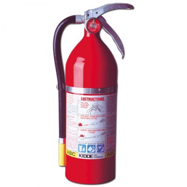 Kidde 468001 Pro Plus 5 Fire Extinguisher, UL Rated 3-A, 40BC, Red