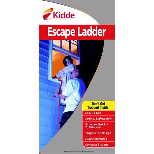 Kidde KL-2S Two-Story Fire Escape Ladder with Anti-Slip Rungs, 13-...