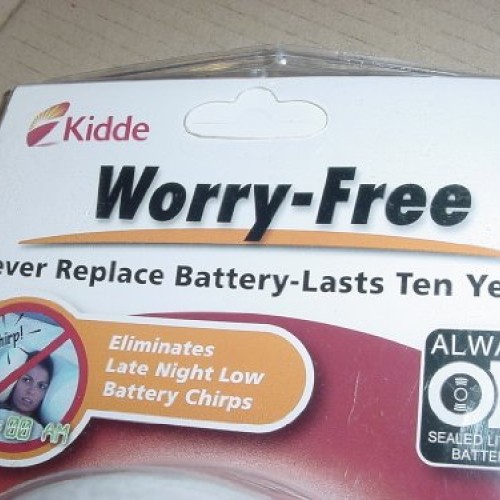 Kidde Worry Free 10-Year Living Area Sealed Lithium Battery Operat...