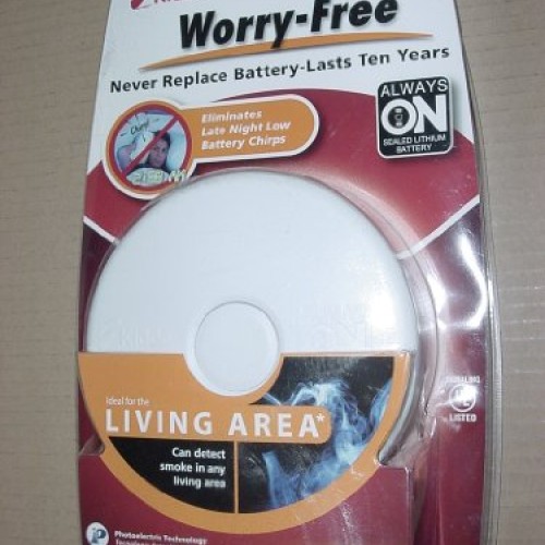 Kidde Worry Free 10-Year Living Area Sealed Lithium Battery Operat...