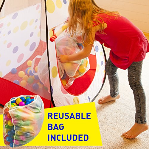 Kiddey Kids Ball Pit Play Tent - 100 Ball Pit Balls Included - Pop...