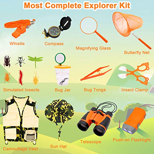 KiddiTouch Kids Explorer Kit 18pcs, Kids Outdoor Exploration Kit w...