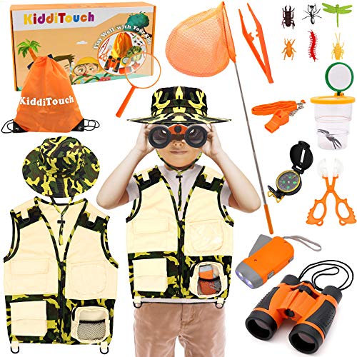KiddiTouch Kids Explorer Kit 18pcs, Kids Outdoor Exploration Kit w...