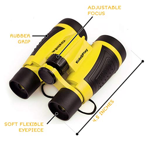 Adventure Kidz Outdoor Exploration Kit, Yellow Backpack, Binocular...