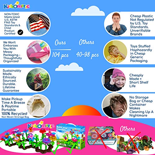 Kidzomatic Flower Garden Building Toys for Girls - Girls Toys Age ...