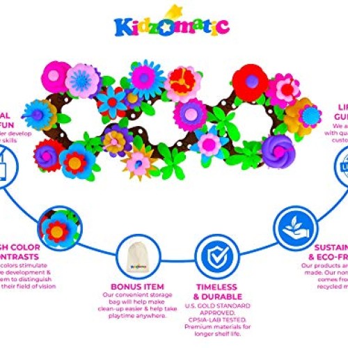 Kidzomatic Flower Garden Building Toys for Girls - Girls Toys Age ...