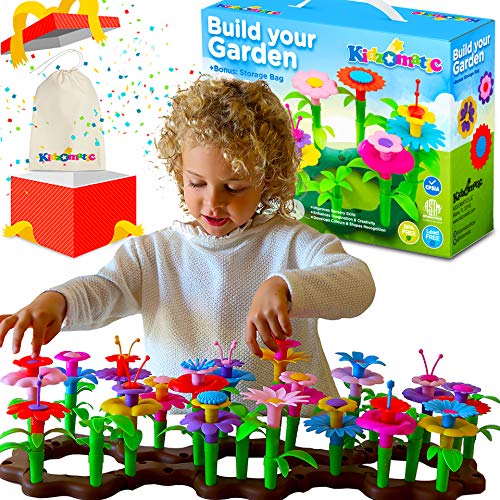 Kidzomatic Flower Garden Building Toys for Girls - Girls Toys Age ...