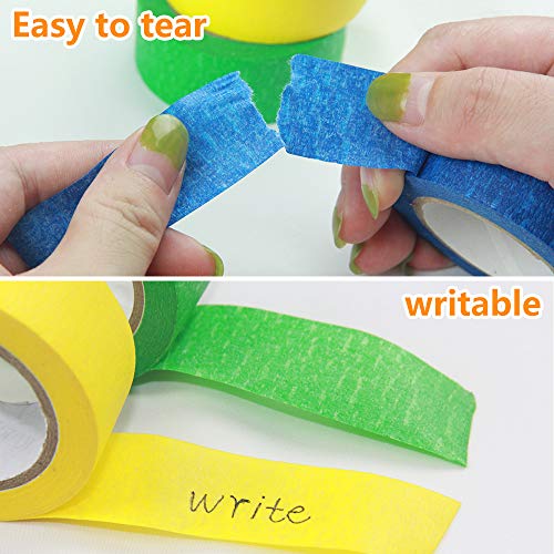 6PCS Washi Tape Set - Colored Masking Tape 1 Inch x 13 Yards - Dec...