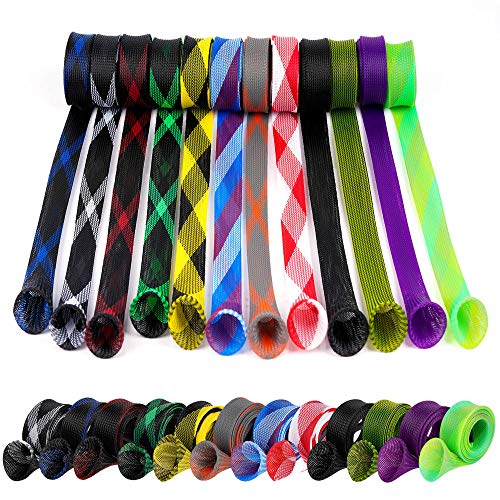 12Pcs Rod Sock Fishing Rod Sleeve Rod Cover Braided Mesh Rod Prote...