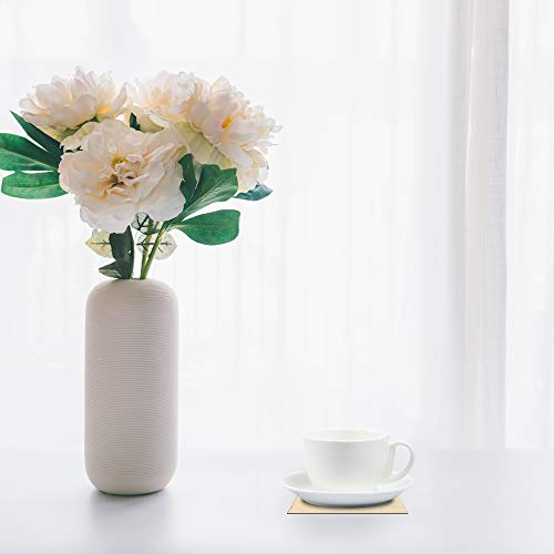 50Pcs Unfinished Wood Pieces 4x4 Inch Square Blank Wooden,Wooden C...