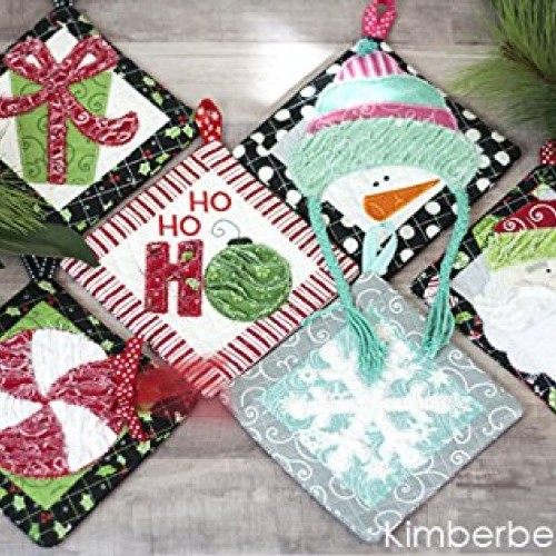 KIMBERBELL Thats Sew Chenille CHRISTMAS Hot Pads Machine Embroide...