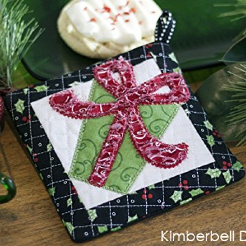 KIMBERBELL Thats Sew Chenille CHRISTMAS Hot Pads Machine Embroide...