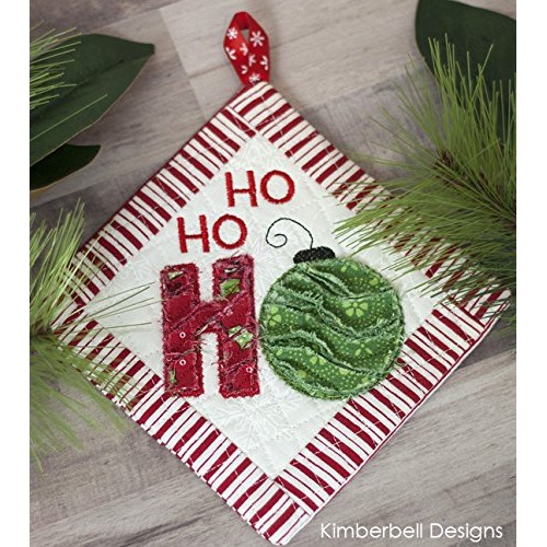 KIMBERBELL Thats Sew Chenille CHRISTMAS Hot Pads Machine Embroide...