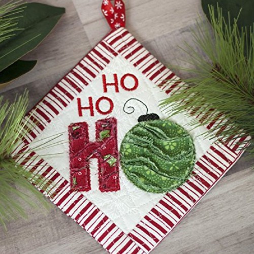 KIMBERBELL Thats Sew Chenille CHRISTMAS Hot Pads Machine Embroide...