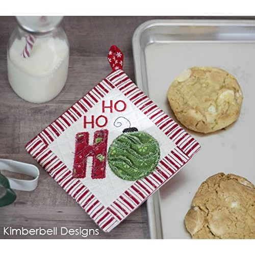 KIMBERBELL Thats Sew Chenille CHRISTMAS Hot Pads Machine Embroide...