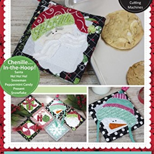 KIMBERBELL Thats Sew Chenille CHRISTMAS Hot Pads Machine Embroide...