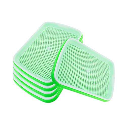 KimBird 5 of Pack Durable Green Plastic Planting Trays Encrypted ...