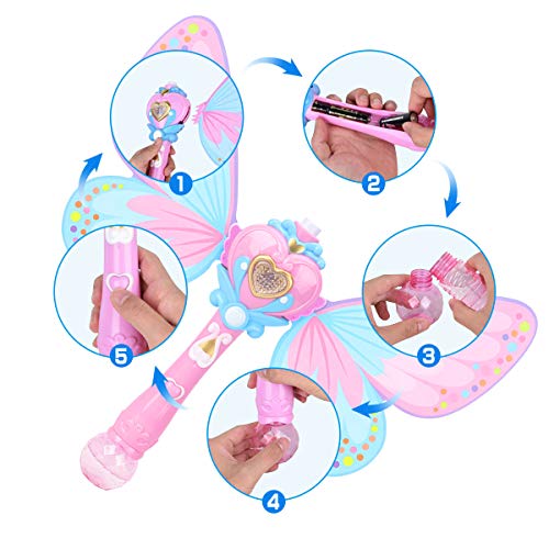 Kimiangel Bubble Machine for Kids, Handheld Bubble Blower Toy with...