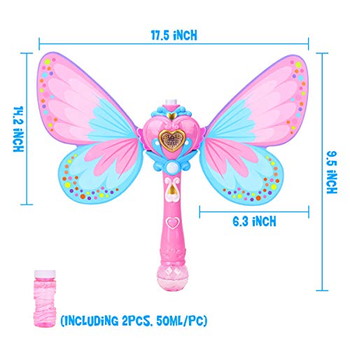 Kimiangel Bubble Machine for Kids, Handheld Bubble Blower Toy with...