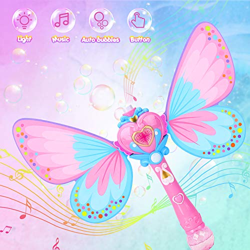 Kimiangel Bubble Machine for Kids, Handheld Bubble Blower Toy with...