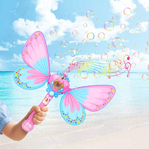 Kimiangel Bubble Machine for Kids, Handheld Bubble Blower Toy with...
