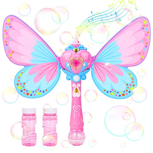 Kimiangel Bubble Machine for Kids, Handheld Bubble Blower Toy with...