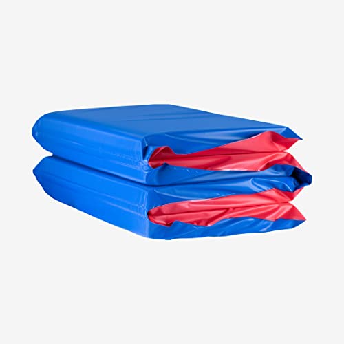 KinderMat, 1.5 Inch Thick, 4-Section Rest Mat, Red/Blue, Great for...