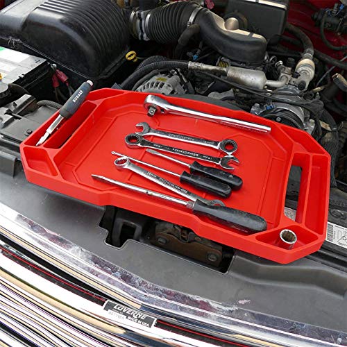 Kindlyperson Slip-Resistant Soft Silicone Tool Storage Tray, Porta...