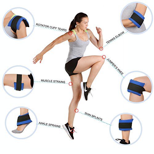Ice Pack Wrap with Elastic Strap by Kinetic Labs - Hot Cold Gel Pa...