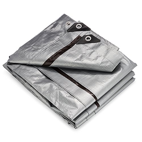 10x12 Heavy Duty Tarp, Waterproof Plastic Poly 10 Mil Thick Tarpau...