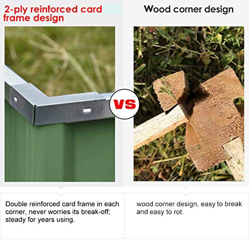 KING BIRD Extra-Thick 2-Ply Reinforced Card Frame Raised Garden Be...