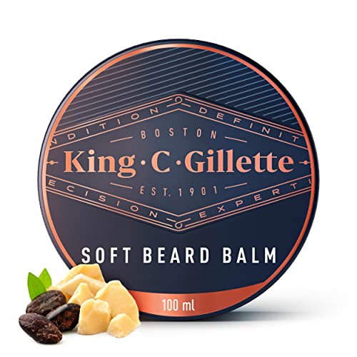 King C. Gillette Soft Beard Balm, Deep Conditioning with Cocoa But...