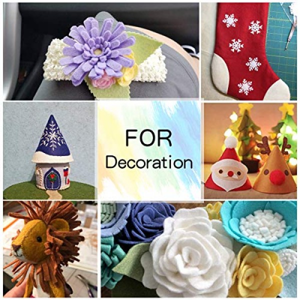Felt Fabric Sheet 40Pcs Craft Felt Assorted Colors with 21Pcs Colo...
