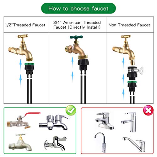 king do way 82Ft/25M Drip Irrigation Kits Garden Watering System w...