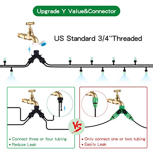 king do way 82Ft/25M Drip Irrigation Kits Garden Watering System w...