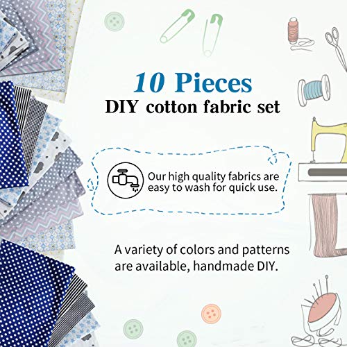king do way Cotton Craft Fabric Bundle Patchwork 10PCS Craft Fabri...