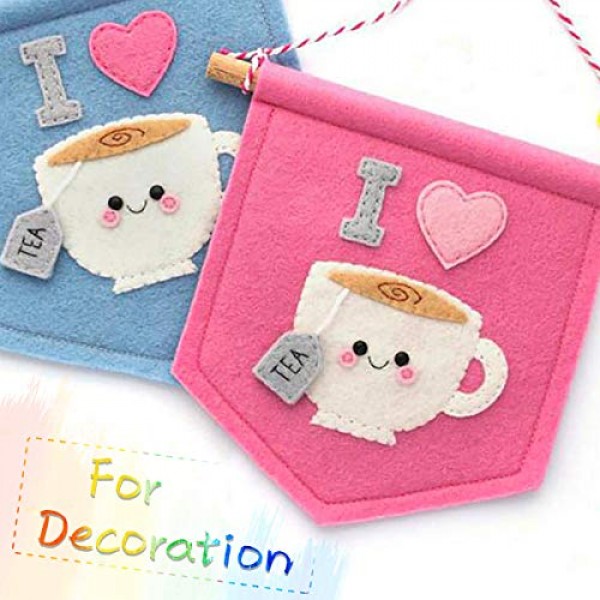 king do way Felt Fabric Sheet 62Pcs Assorted Color Felt Fabric, Se...