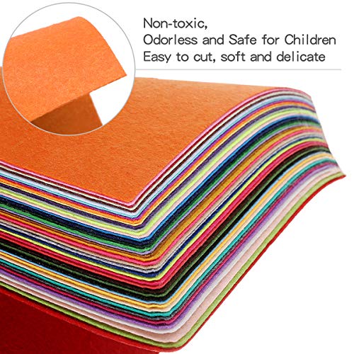 king do way Felt Fabric Sheet 62Pcs Assorted Color Felt Fabric, Se...